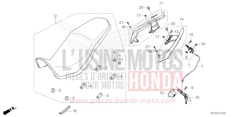 SEAT for NX500 GRAPHITE BLACK (NHB01) from 2026