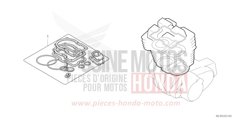 GASKET KIT A for NX500 GRAPHITE BLACK (NHB01) from 2026