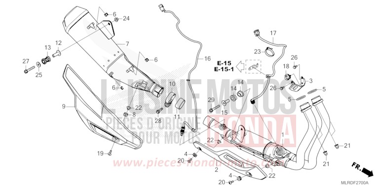 EXHAUST MUFFLER for NX500 GRAPHITE BLACK (NHB01) from 2026