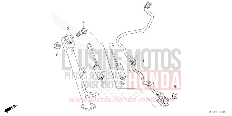 SIDE STAND for NX500 GRAPHITE BLACK (NHB01) from 2026