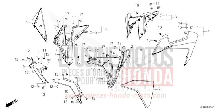 MIDDLE COWL for NX500 GRAPHITE BLACK (NHB01) from 2026