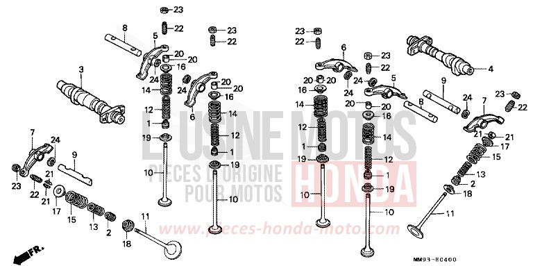 CAMSHAFT/VALVE for TRANSALP GRAND GREEN METALLIC (G137G) from 1993