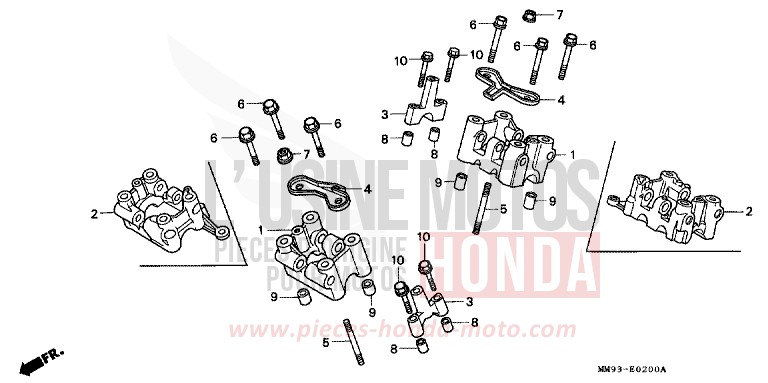 CAMSHAFT HOLDER for TRANSALP MOONRISE PERPLE METALLIC (RP131E) from 1992