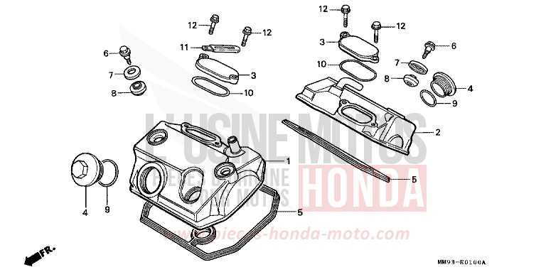 CYLINDER HEAD COVER for TRANSALP PR131E (PR131E) from 1992