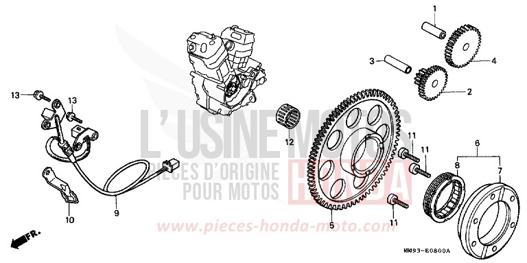 PULSE GENERATOR/ STARTING CLUTCH for TRANSALP PR131E (PR131E) from 1992
