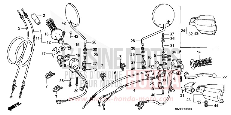 SWITCH/CABLE for TRANSALP PR131E (PR131E) from 1992