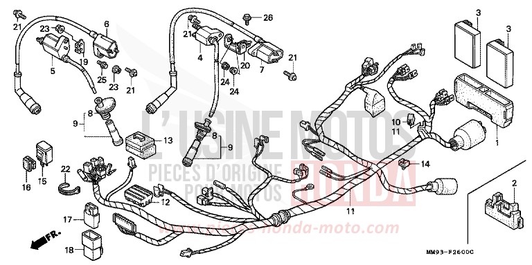 WIRE HARNESS/ IGNITION COIL for TRANSALP PR131E (PR131E) from 1992