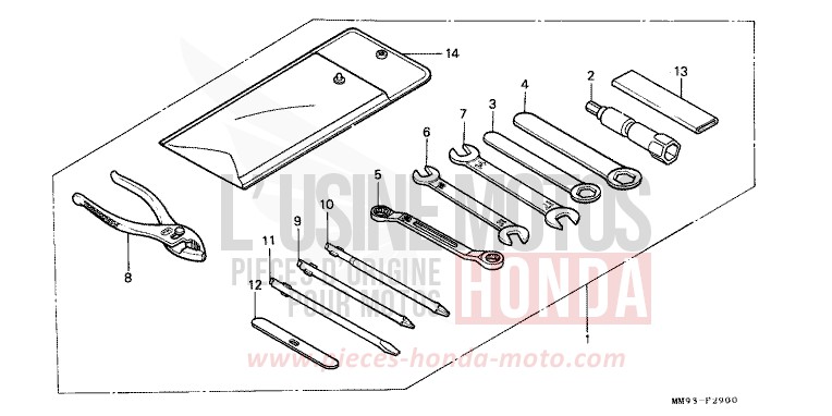 TOOLS for TRANSALP PR131E (PR131E) from 1992