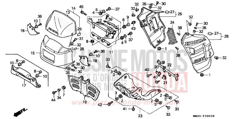 COWL (1) for TRANSALP PR131E (PR131E) from 1992