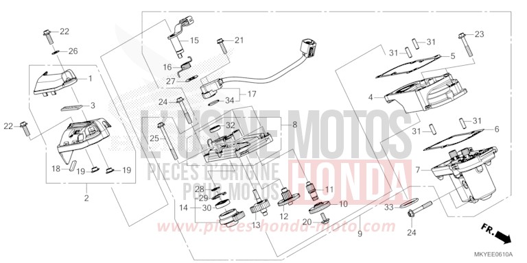 CLUTCH ACTUATOR for CB650R CANDY CHROMOSPHERE RED (R381) from 2024