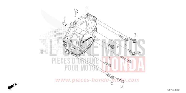 GENERATOR COVER for CB650R CANDY CHROMOSPHERE RED (R381) from 2024