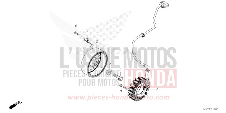 GENERATOR for CB650R CANDY CHROMOSPHERE RED (R381) from 2024