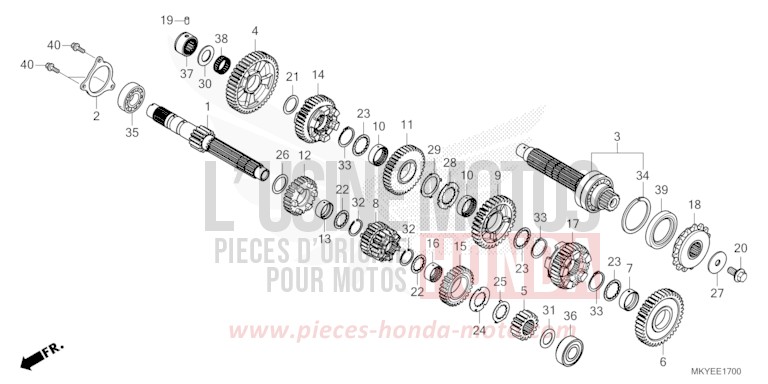TRANSMISSION for CB650R CANDY CHROMOSPHERE RED (R381) from 2024