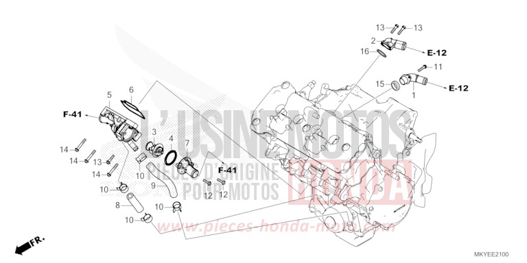 THERMOSTAT for CB650R CANDY CHROMOSPHERE RED (R381) from 2024