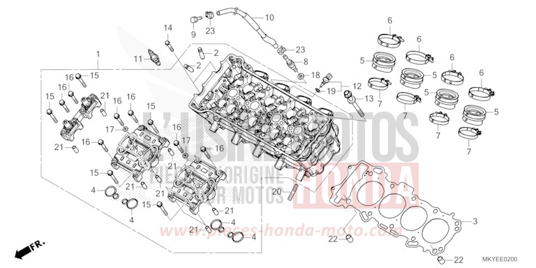 CYLINDER HEAD for CB650R CANDY CHROMOSPHERE RED (R381) from 2024