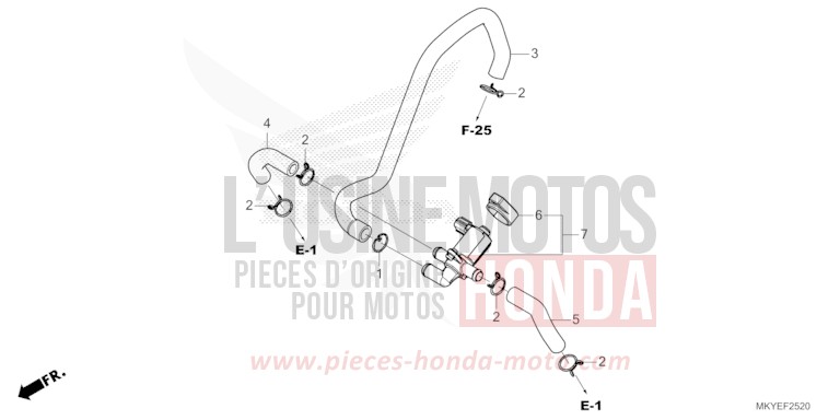 AIR INJECTION CONTROL VALVE for CB650R MAT LAUREL GREEN METALLIC (G207) from 2024