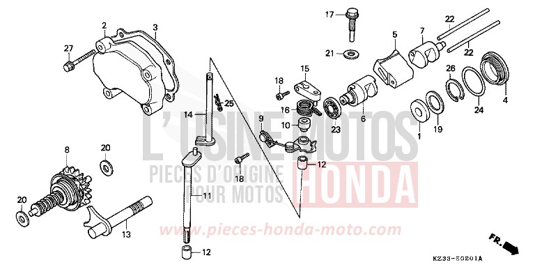 EXHAUST VALVE for CR250R NEUCLEAR RED (R177) from 1995