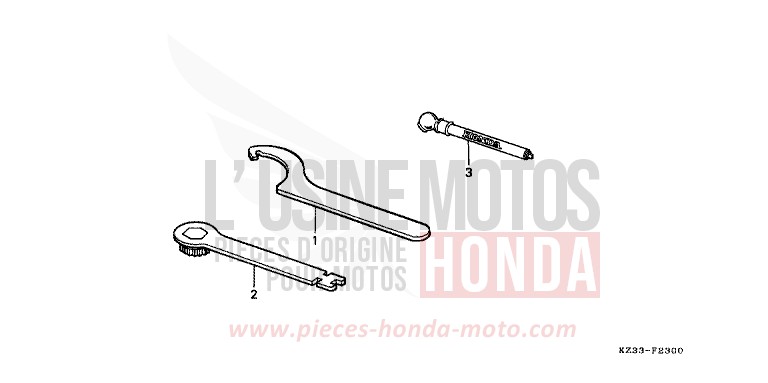 TOOLS for CR250R NEUCLEAR RED (R177) from 1996