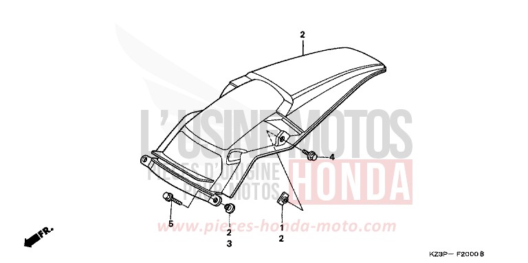 REAR FENDER for CR250R NEUCLEAR RED (R177) from 1999