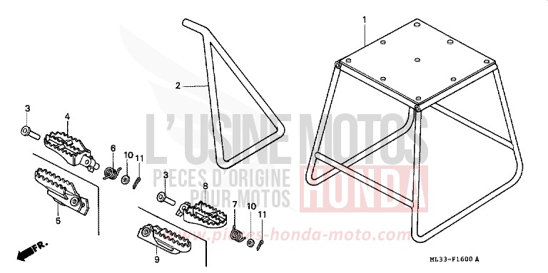 STAND/STEP for CR500R NEUCLEAR RED (R177) from 1992
