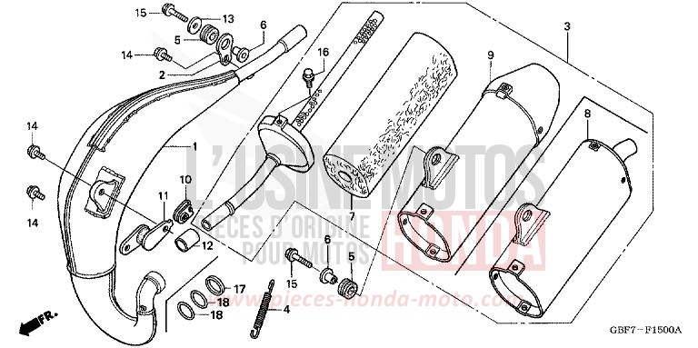 EXPANSION CHAMBER for CR85R EXTREME RED (R292) from 2006