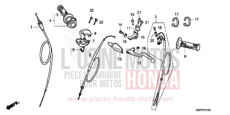 SWITCH/CABLE for CR85R EXTREME RED (R292) from 2007