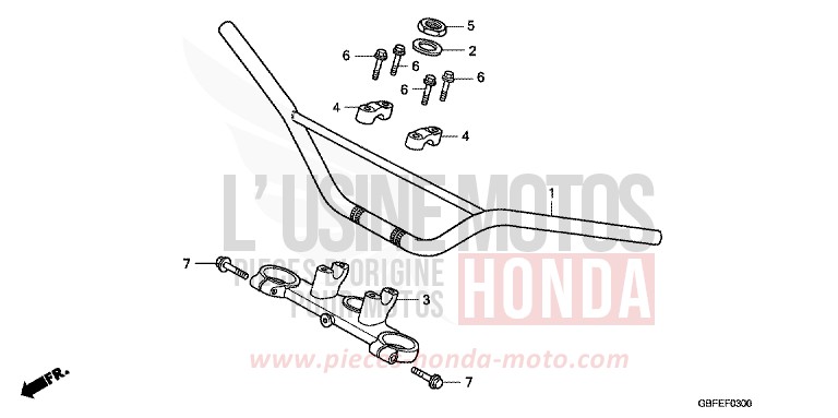 HANDLE PIPE for CR85R EXTREME RED (R292) from 2007