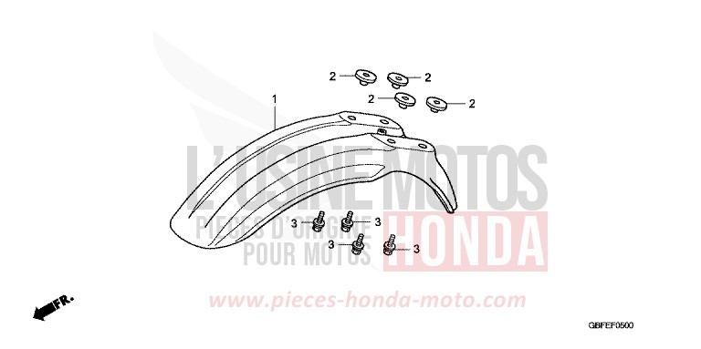 FRONT FENDER for CR85R EXTREME RED (R292) from 2007