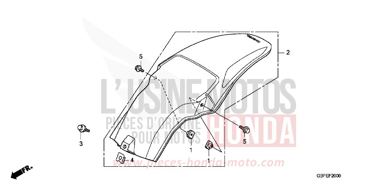 REAR FENDER for CR85R EXTREME RED (R292) from 2007