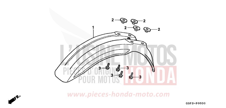 FRONT FENDER for CR80RB NEUCLEAR RED (R177) from 1996