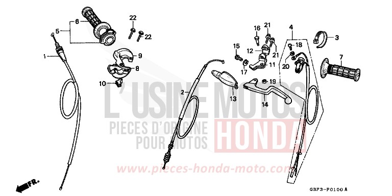 SWITCH/CABLE for CR80RB NEUCLEAR RED (R177) from 1999