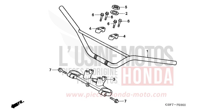 HANDLE PIPE for CR85RB EXPLOSION RED (R254) from 2003