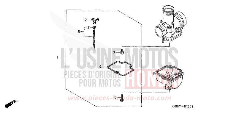 CARBURETOR O.P. KIT (CR85R3,4/RB3,4) for CR85RB EXTREME RED (R292) from 2004