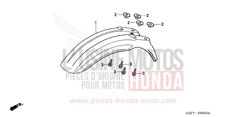 FRONT FENDER for CR85RB EXTREME RED (R292) from 2004