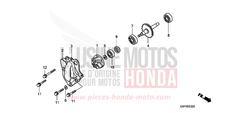 WATER PUMP for CR85RB EXTREME RED (R292) from 2007