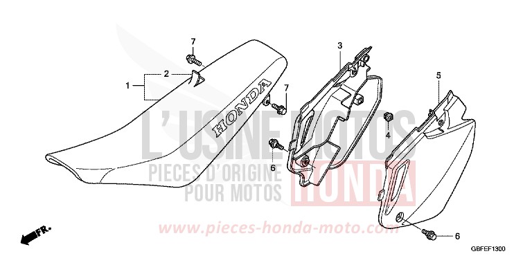 SEAT for CR85RB EXTREME RED (R292) from 2007