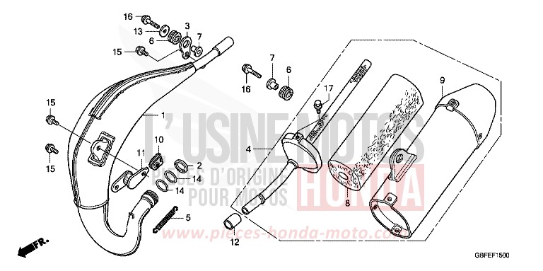 EXPANSION CHAMBER for CR85RB EXTREME RED (R292) from 2007
