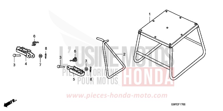 STEP for CR85RB EXTREME RED (R292) from 2007