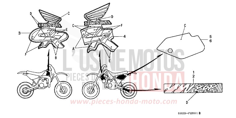 MARCHIO (CR80RM) per CR80R NEUCLEAR RED (R177R) del 1991