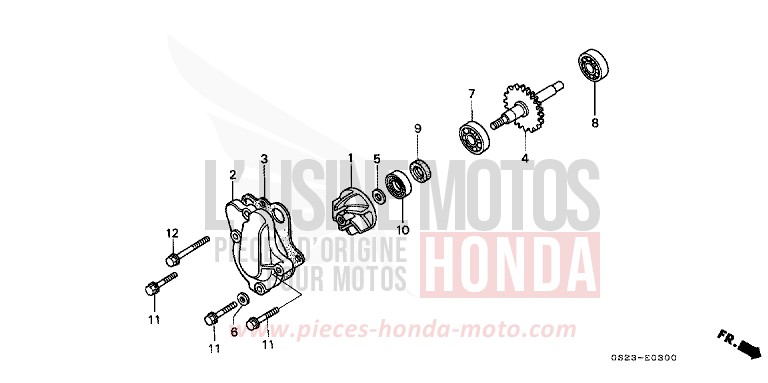WATER PUMP for CR80R NEUCLEAR RED (R177) from 1994