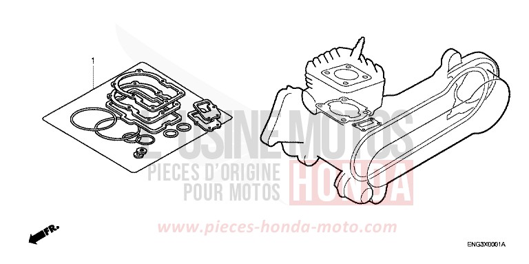 GASKET KIT for CR80R NEUCLEAR RED (R177) from 1997