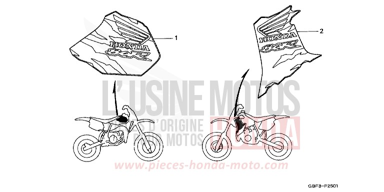 MARCHIO (2) per CR80R NEUCLEAR RED (R177) del 1997