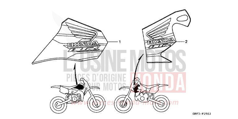 MARK (3) for CR80R NEUCLEAR RED (R177) from 1998