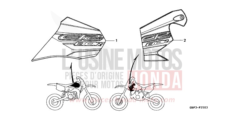 MARCHIO (4) per CR80R NEUCLEAR RED (R177) del 1999