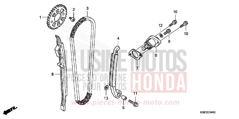 CAM CHAIN/TENSIONER for CRF150R EXTREME RED (R292) from 2008