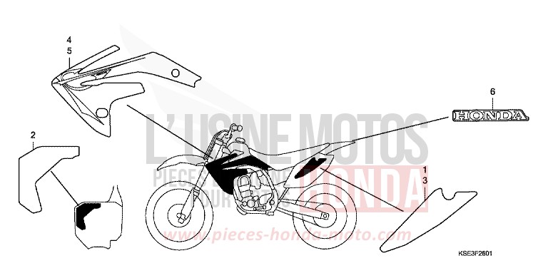 MARK (2ED) for CRF150R NOIR (NH1) from 2009