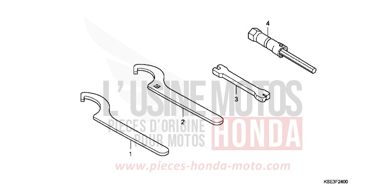 TOOLS for CRF150R EXTREME RED (R292) from 2012