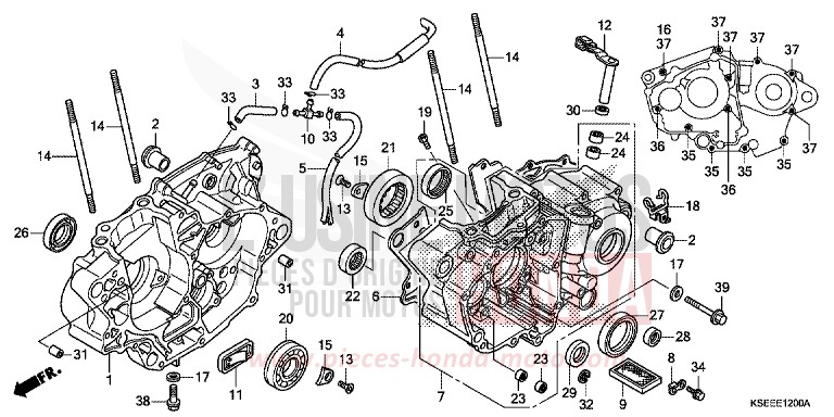 CRANKCASE for CRF150R EXTREME RED (R292) from 2013