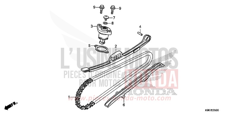 CAM CHAIN/TENSIONER for WW125 MAT CARBONIUM GRAY METALLIC (NHB52) from 2019