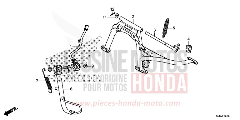 STAND for WW125 MAT CARBONIUM GRAY METALLIC (NHB52) from 2019
